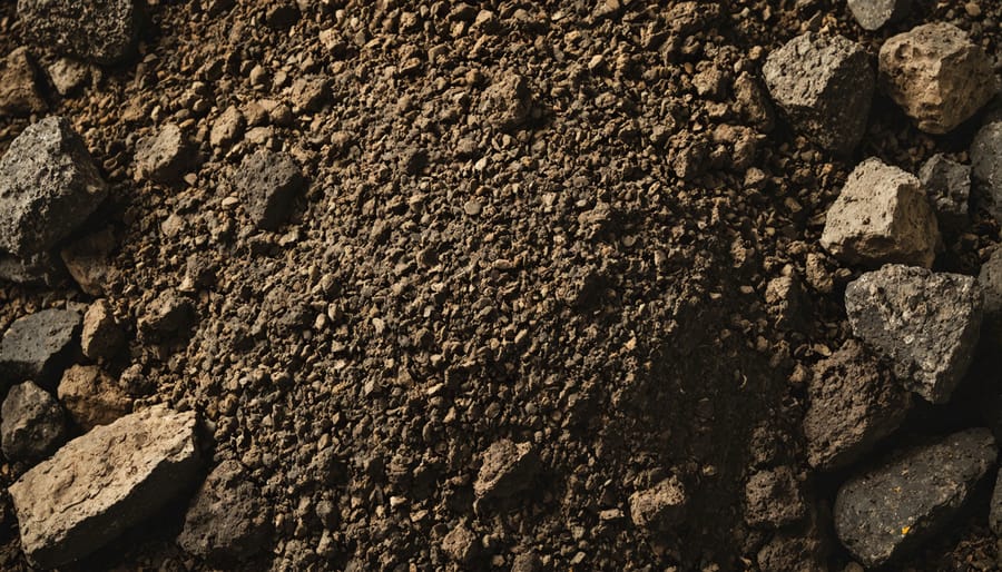 Certified compost product bag on garden center shelf showing quality certification seal