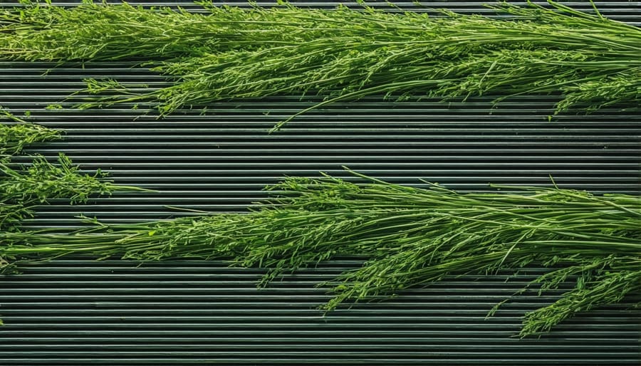 Hand cleaning grass debris from engine cooling fins with small brush