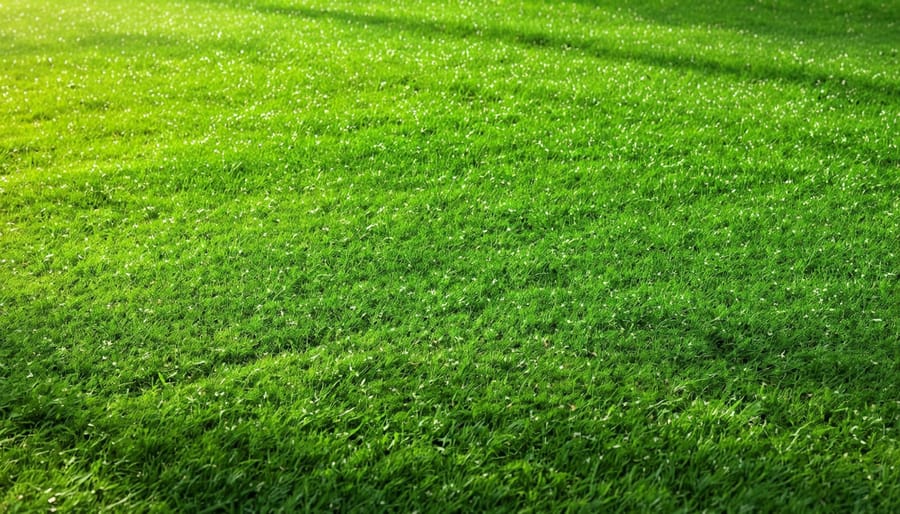 Healthy vibrant green lawn showing results of proper spring fertilization