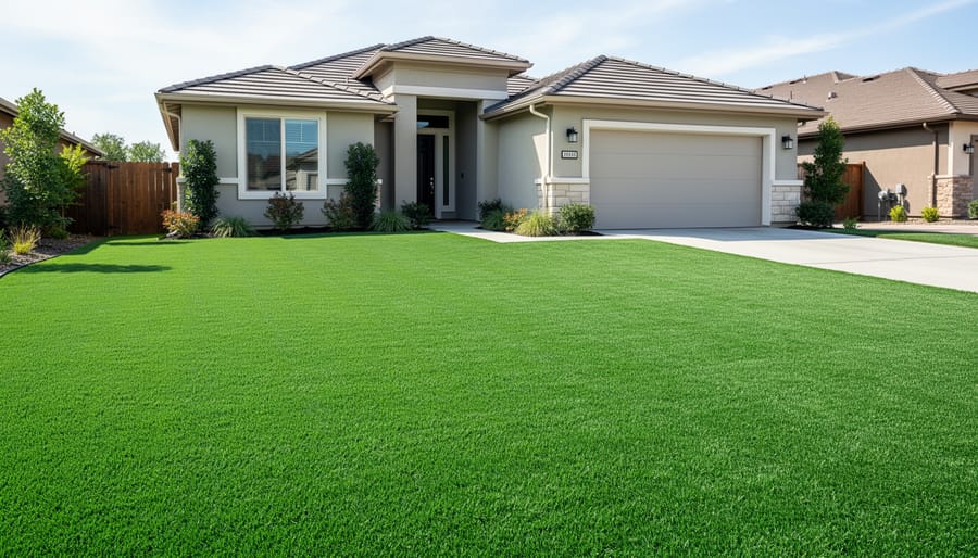Perfectly uniform healthy green lawn showing results of proper Z-Spray calibration