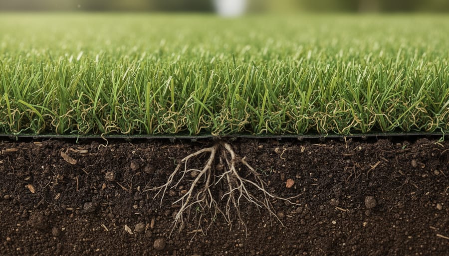 Close-up of dark composted soil with organic matter held in hands