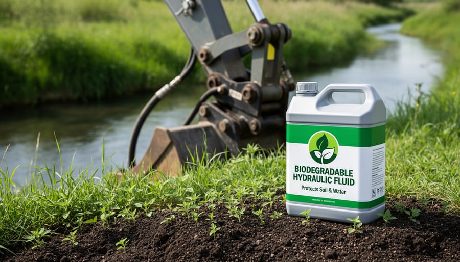 Close-up of healthy grass and soil showing environmental benefits of sustainable lawn care practices