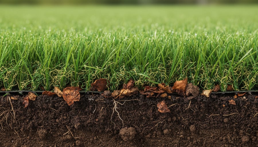 Cross-section of rich organic soil showing healthy structure and organic matter