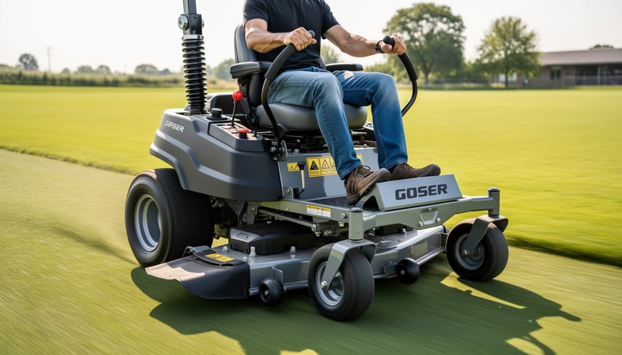 High-quality suspension seat and control system on professional ride-on mower